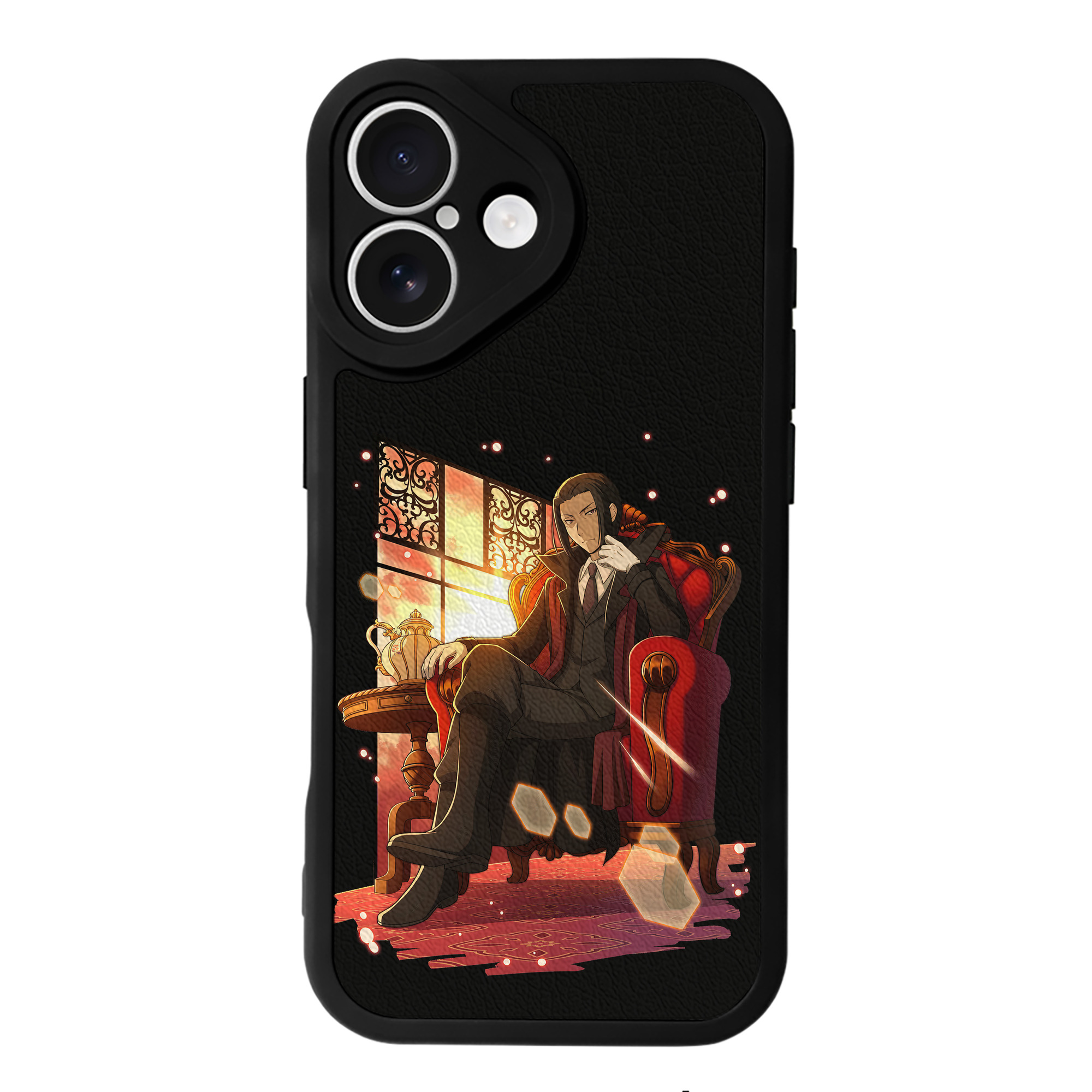 （画像用） 文豪ストレイドッグス Bungo Stray Dogs 【iPhone 16シリーズ対応】シリコンスマホケース（レザー調） 材質：シリコン